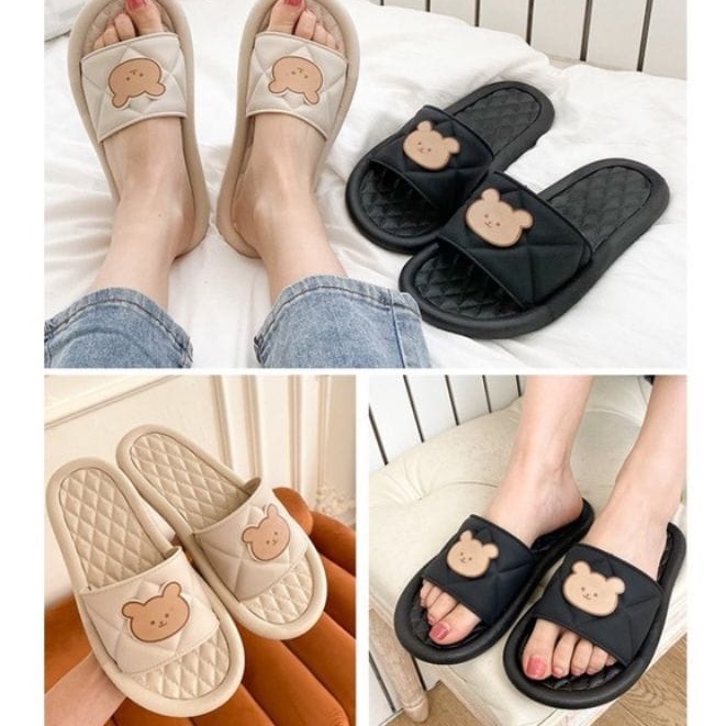 Sandal Slop Wanita Panda Spon Press Trandy