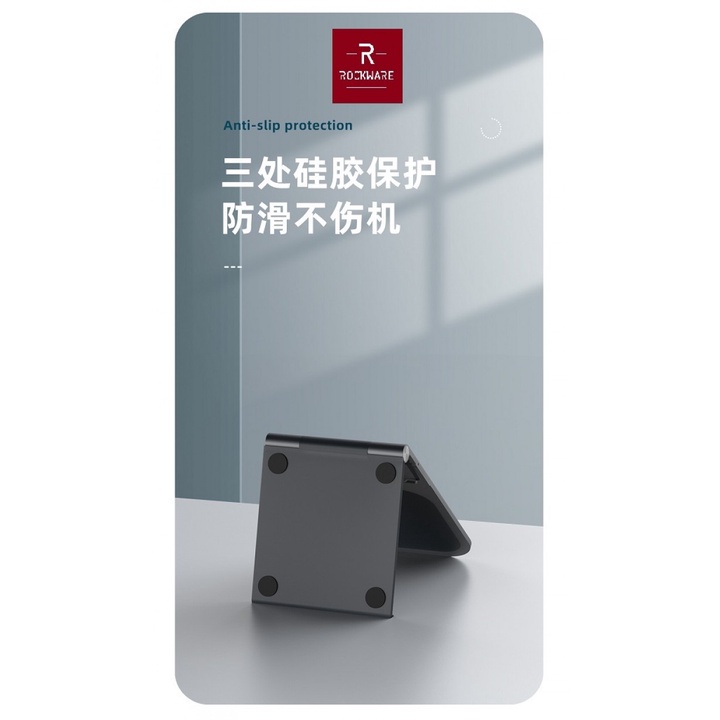 T33 ROCKWARE RW-D6 - Folding Stand Aluminum Phone Holder - Stand Handphone