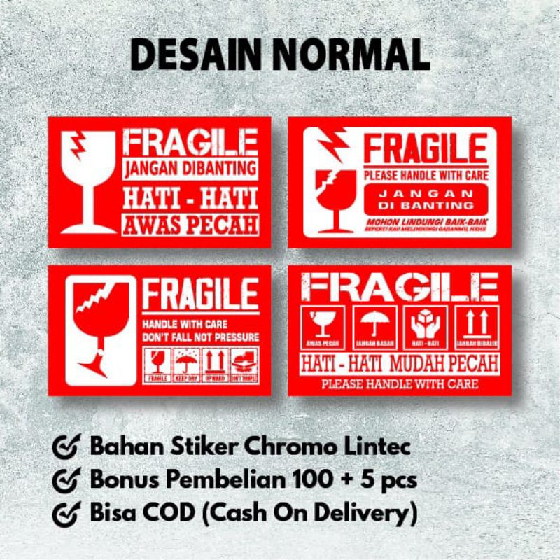 

CETAK STIKER VYNIL FRAGILE MURAH ANTI AIR/STIKER LUCU/STIKER KARTUN
