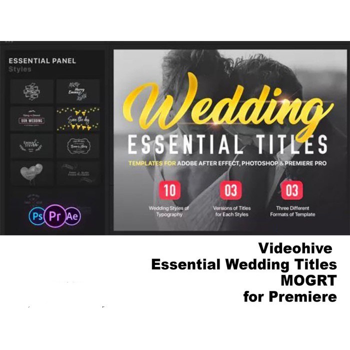 Videohive Essential Wedding Titles MOGRT for Premiere