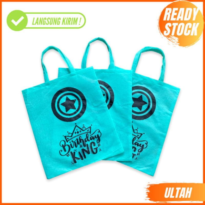 TAS SOUVENIR SNACK ULTAH HAJATAN  TERLARIS MOTIF TAMENG KAPTEN AMERIKA BIRTHDAY KING TOSCA MUDA F 25X30