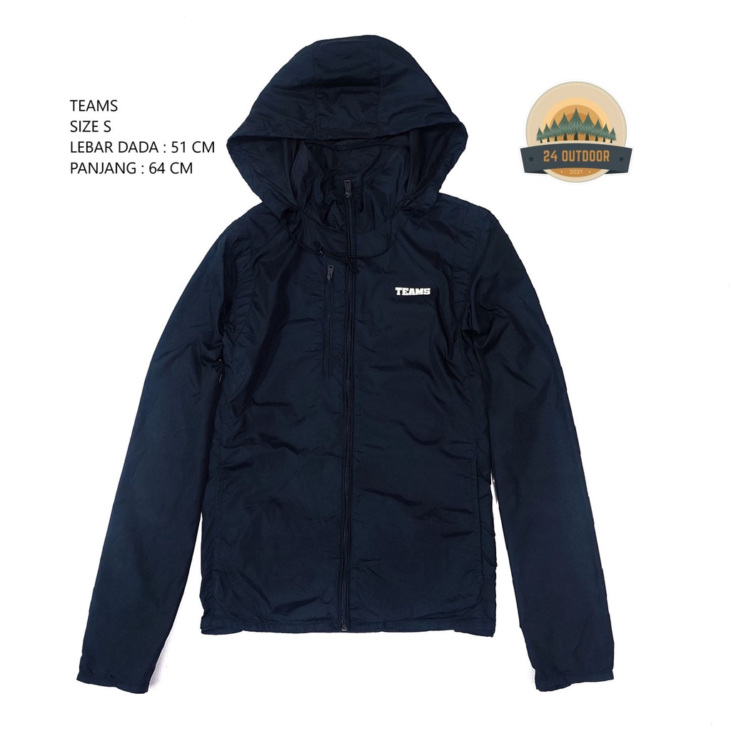 Jaket running second original Teams Polham || Packable J.13