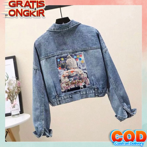 Jaket Jens Cewe Kekinian Murah Jaket Jeans Wanita Murah Jacekt Jins Terbaru Over Sizejaket Jeans Wan