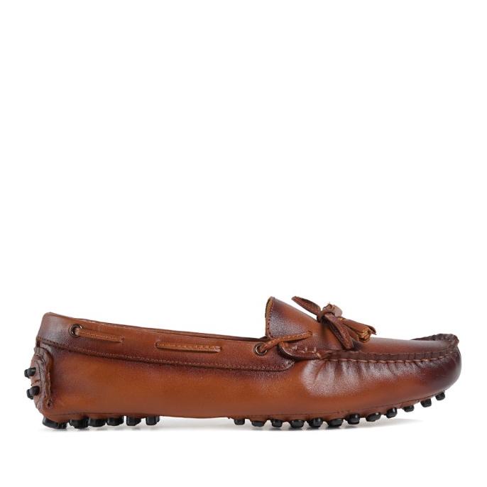 Prabu - Kyra Tan Sepatu Slip On Kulit Wanita