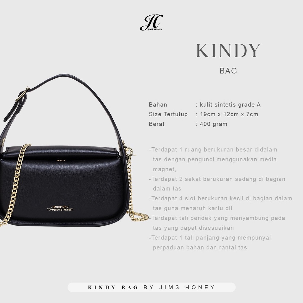 Kindy Bag Jims Honey Tas Wanita Selempang Casual Simple Murah Official