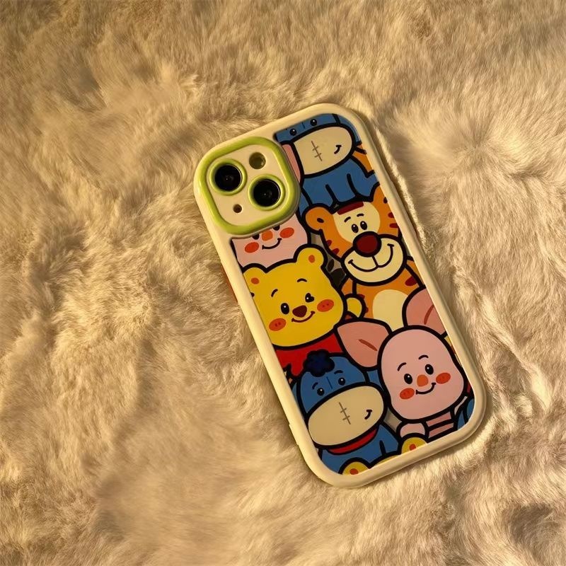 IPHONE Casing Ponsel Desain Print Piggy Pooh Dan Bear Lucu Kompatibel Dengan Iphone12 13 14 11 Pro Max X Xs Max Xr Vwdrf