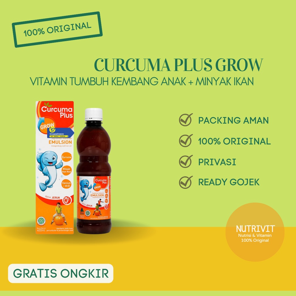 CURCUMA PLUS GROW JERUK/STRAWBERRY 200ML