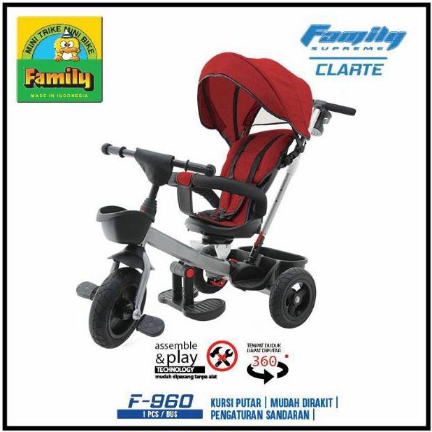 Sepeda Family Roda Tiga F-960 Clarte #Original