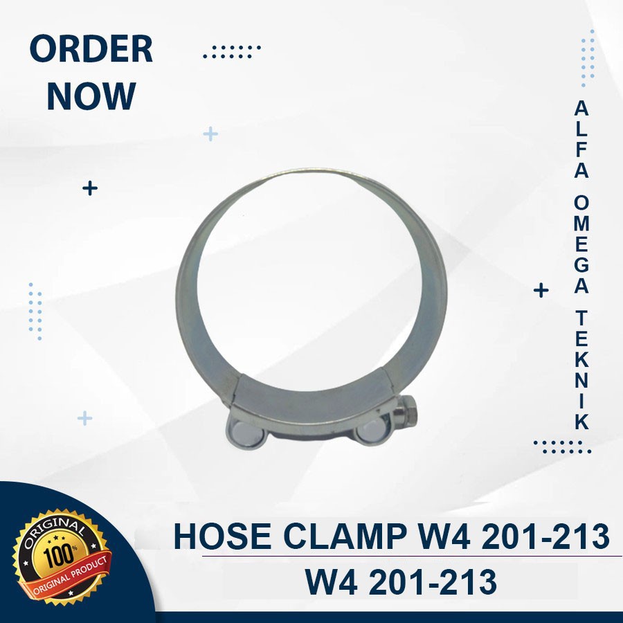 CLAMP SELANG W4 201MM-213MM STAINLESS STEEL W4 HOSE KLEM SS304 T BOLT