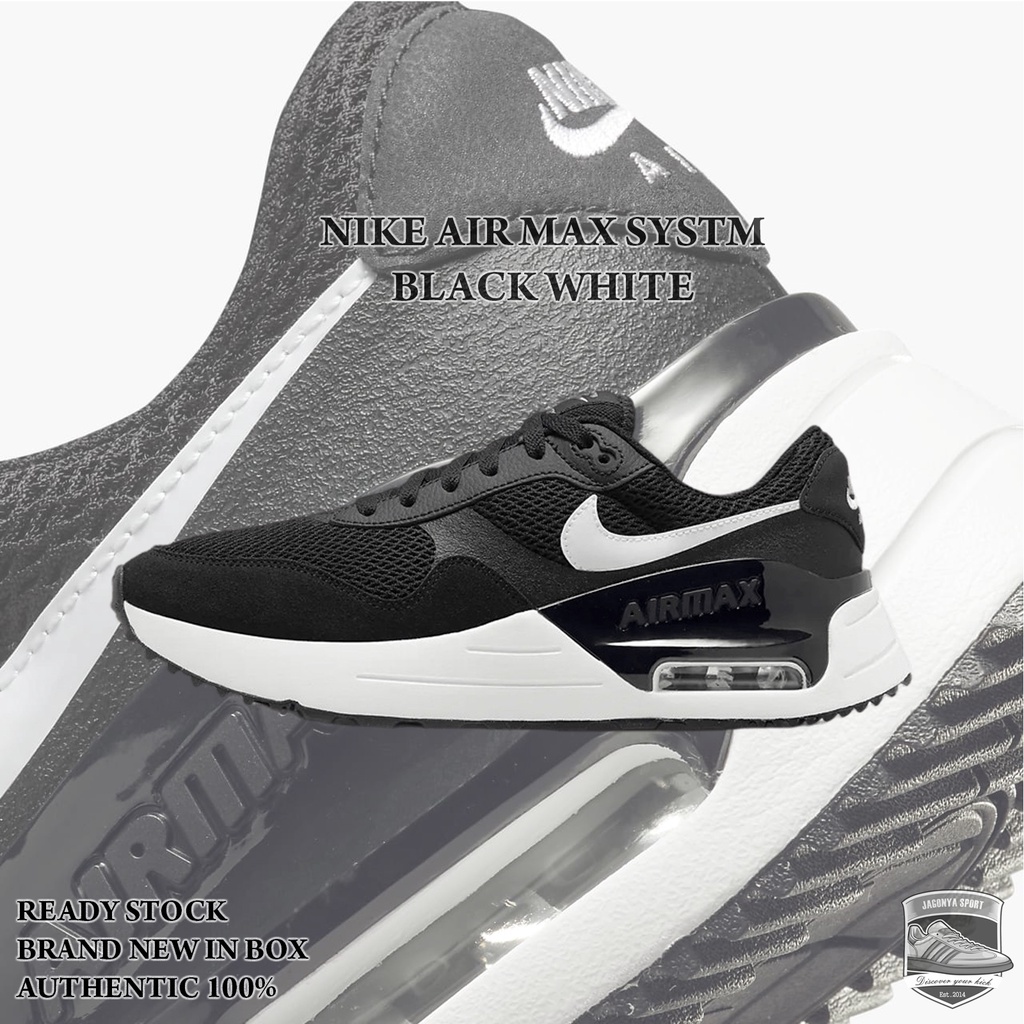 Nike Air Max Systm 90 Black White 100% Original
