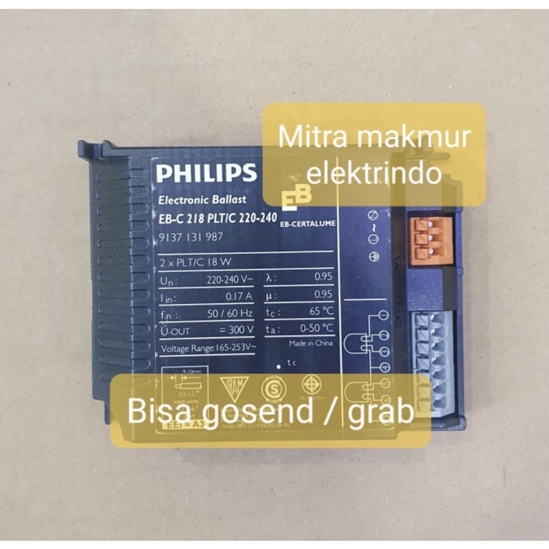 electronic ballast philips EB-C 218 PLT / C 220-240 / trafo ebc 2x18 plc philips