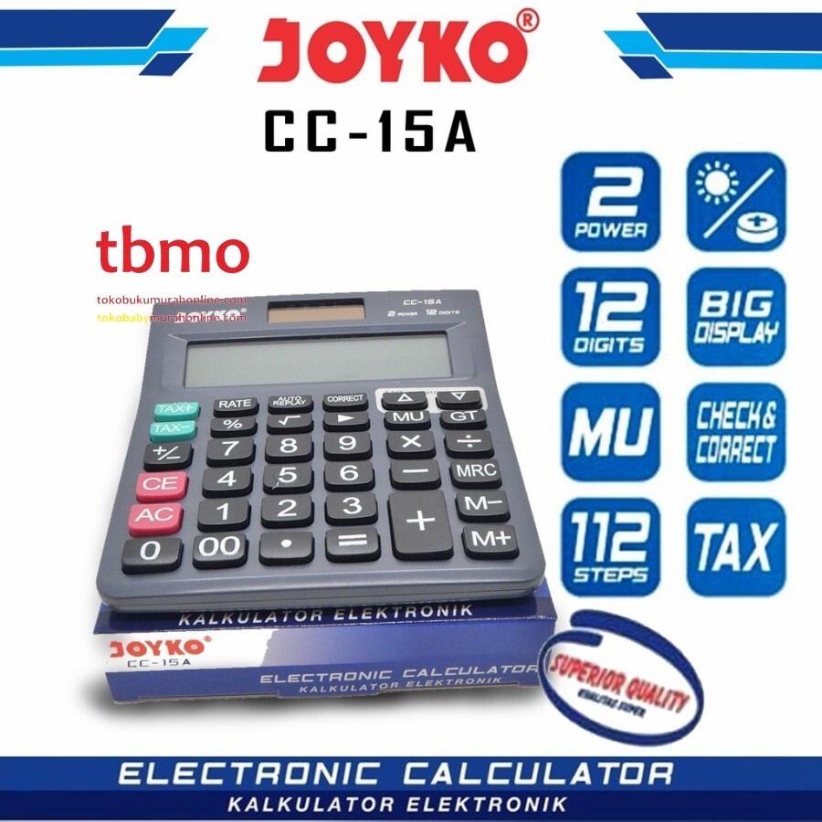 

TBMO KALKULATOR JOYKO CC-15A 12 DIGIT