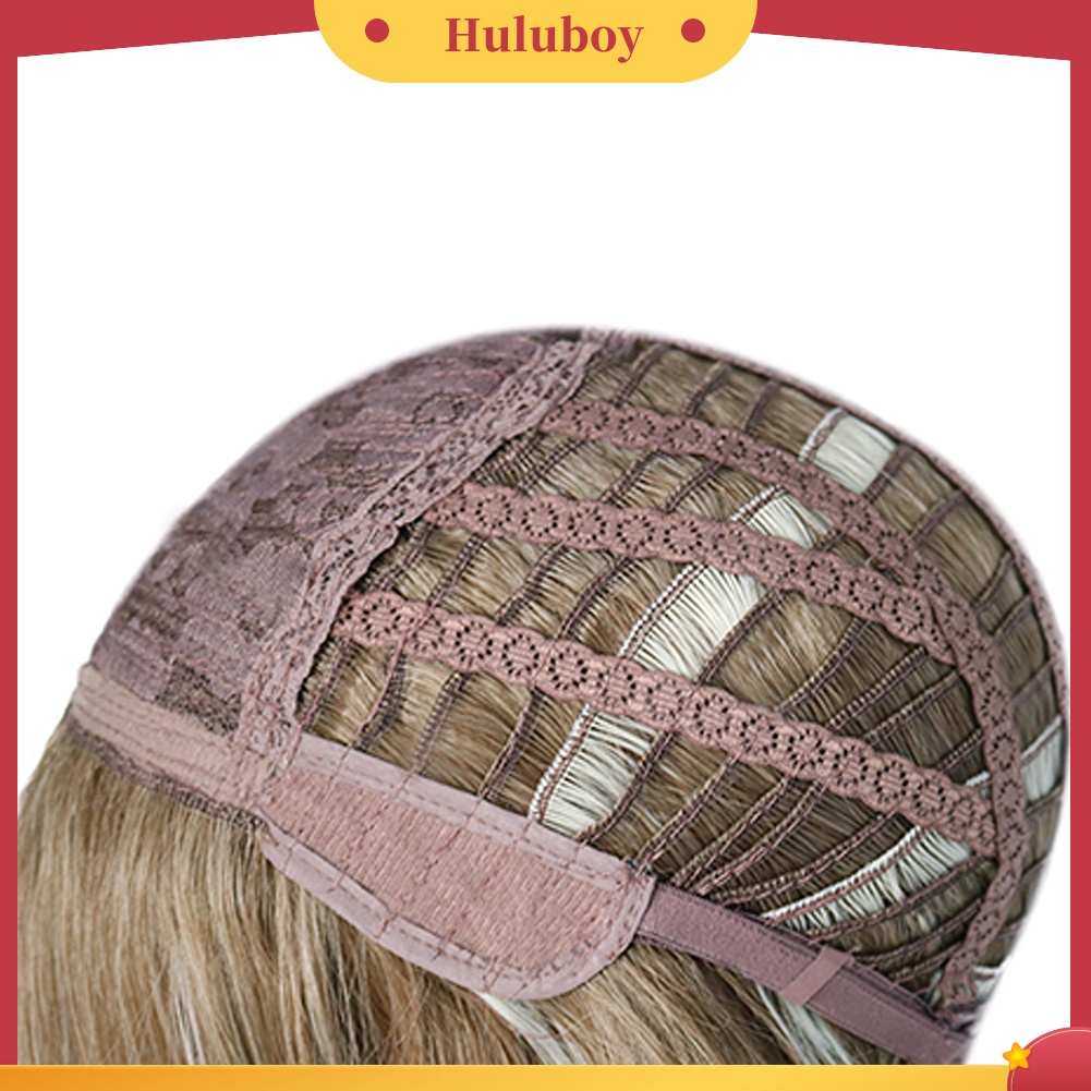 Wig Rambut Ekstensi Model Panjang Keriting Gelombang Warna Gradasi Untuk Wanita