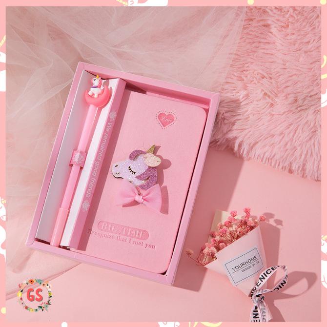 

Notebook set diary UNICORN 3D / Agenda jurnal Planner Buku tulis kado