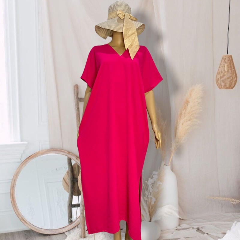 NAGITA SQUARE LONG DRESS CRINKLE AIRFLOW DASTER KAFTAN PANJANG