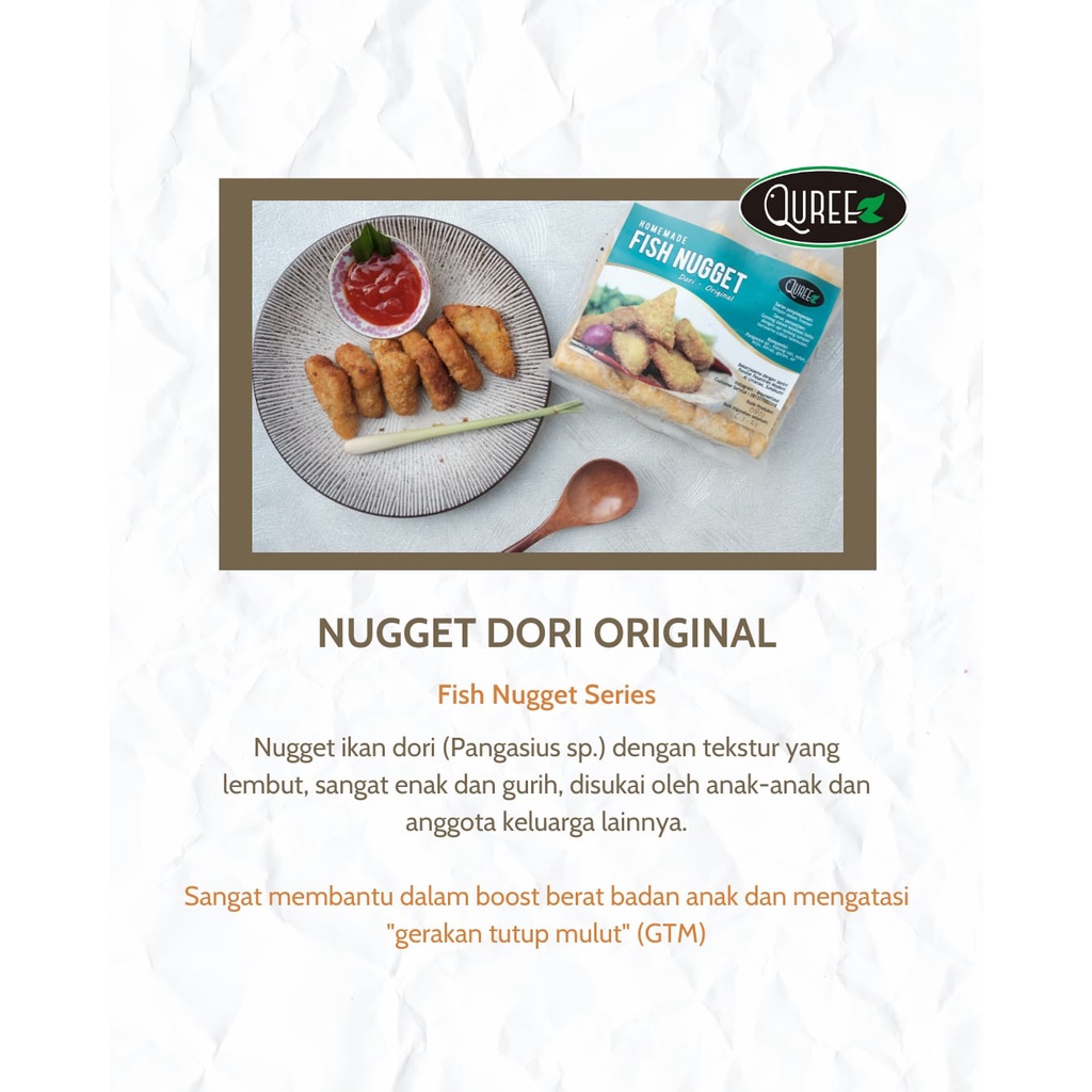 

Dori Nugget Original/ Daging 70%/ Non MSG dan Pengawet MPASI 250gr_ Quree Food