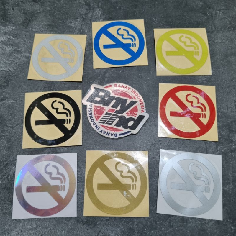 STICKER DILARANG MEROKOK stiker NO SMOKING cutting