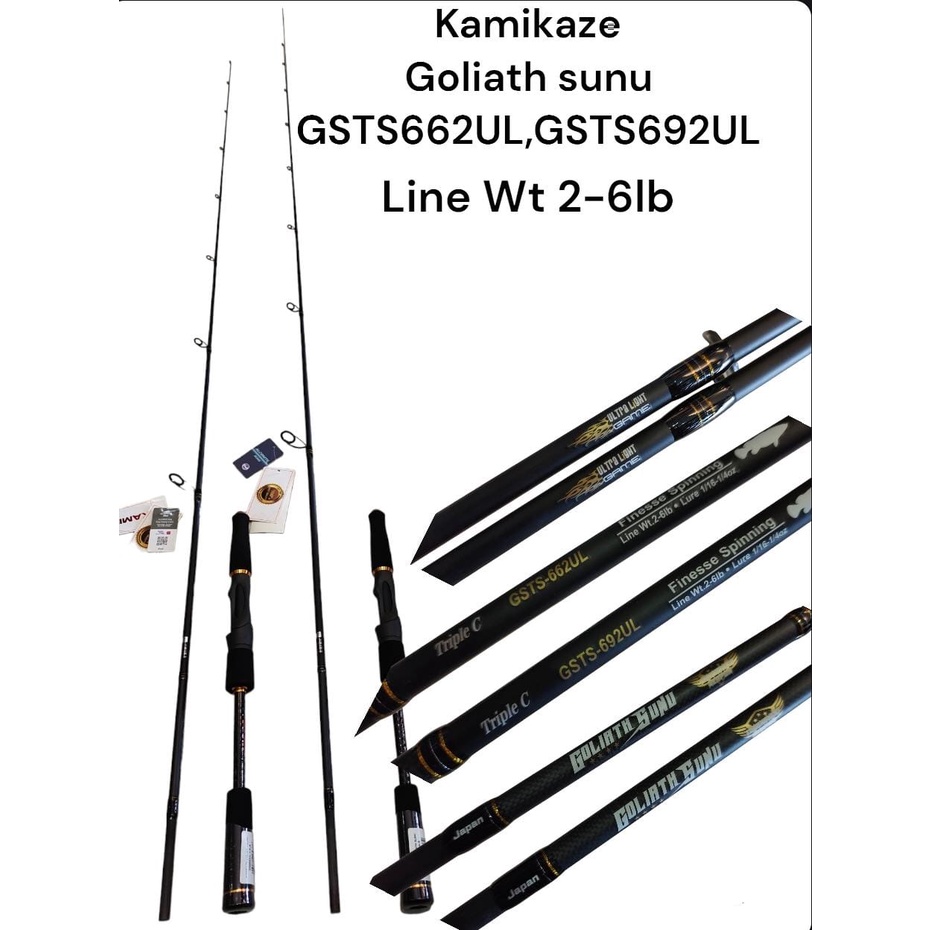 Joran Kamikaze Goliath Sunu Butt Joint GSTS662UL 2-6Lb, GSTS692UL 2-6Lb