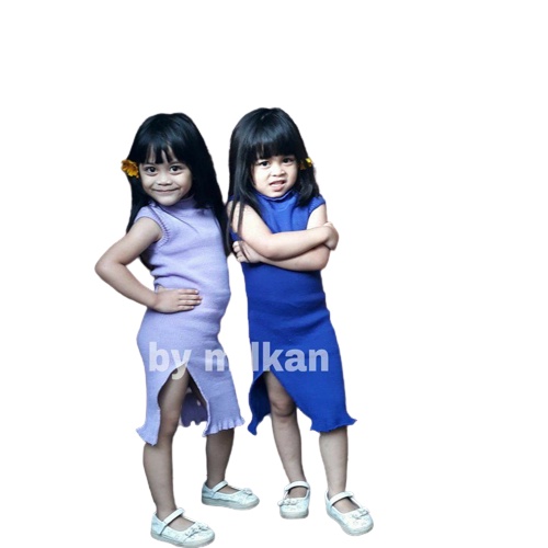 KALILA - ADIBA SLIT Dress Rajut Anak Perempuan | Dress Anak Cewek
