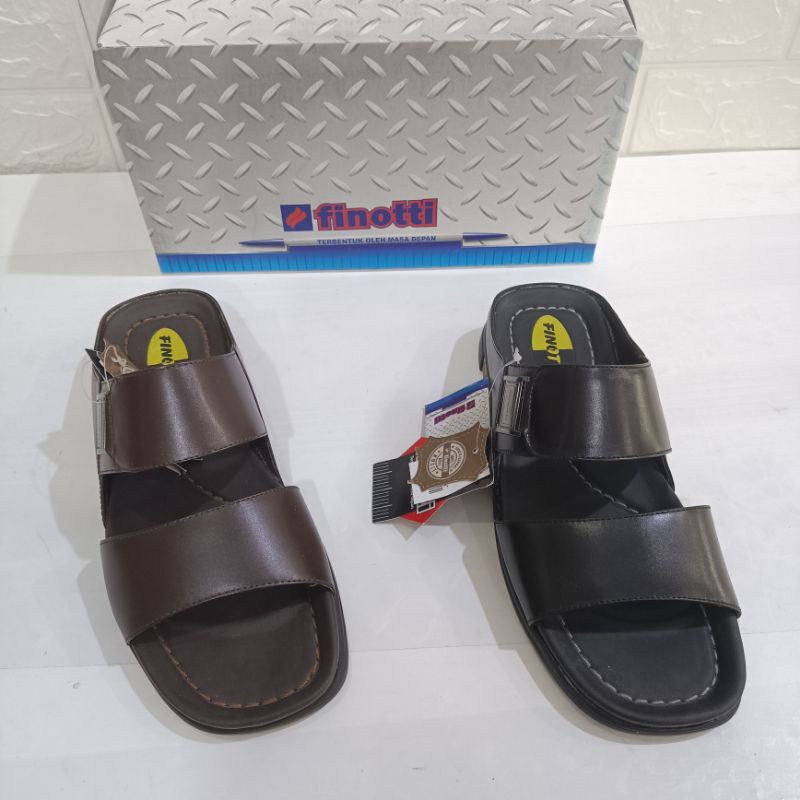 Sandal Kulit Finotti model kokop tali dua tipe NED 02 ukuran 38-43 | Sandal Finotti tali dua