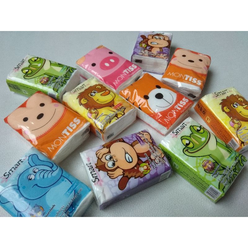 Tisu Pocket Hanky Saku-Tissue Montiss - Smartiss