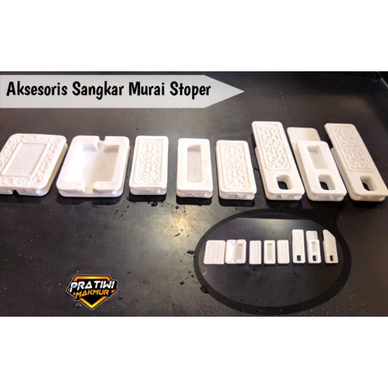 Stoper Sangkar Murai Variasi Stoper Kandang Murai Batu Plastik Mika isi 8