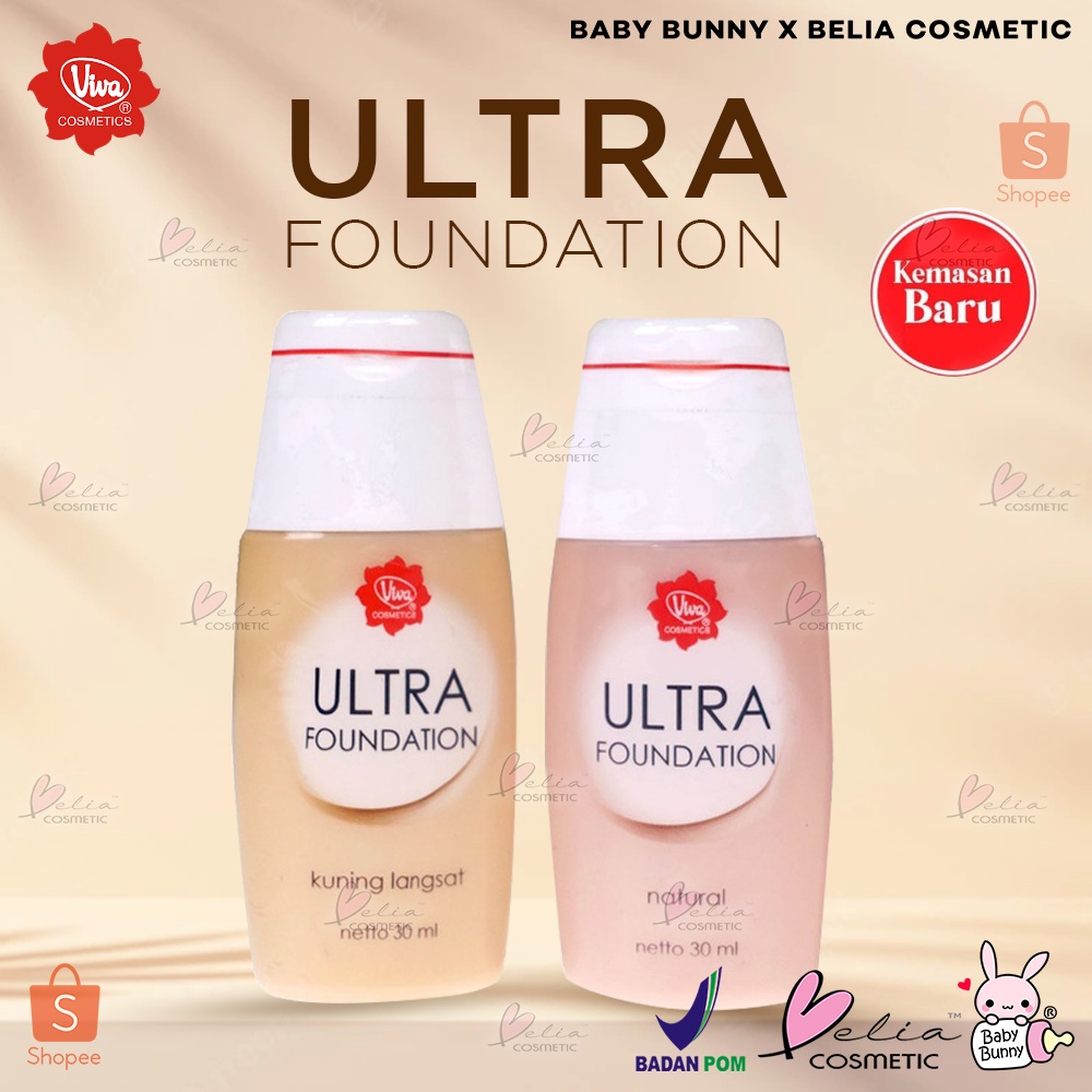 ❤ BELIA ❤ Viva Ultra Foundation Alas Bedak 30ml BPOM Halal