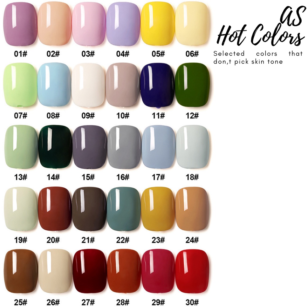 (51-60) AS Nail Gel Series 60 Warna Harga Per 1 Botol Nail Gel Polish 15ml jual ecer