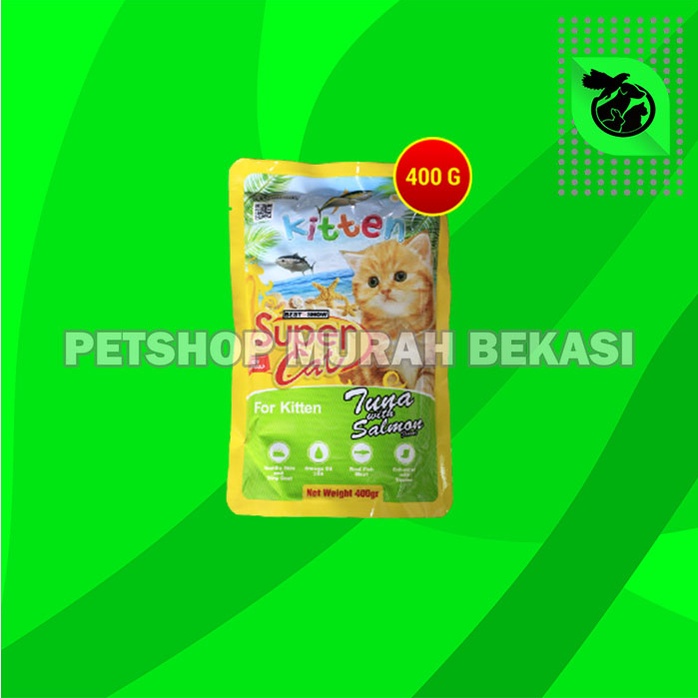 Super Cat Pouch Makanan Basah Kucing Wet Food SuperCat 400 Gram