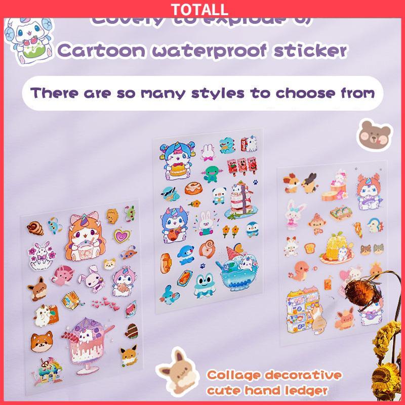 COD 102Pcs Stiker Graffiti Kartun Beruang Lucu Anti Air Untuk Dekorasi Kopersepeda DIY Stationary -Totall