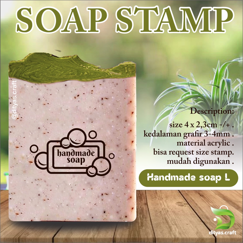 

soap stamp / stempel sabun / handmade soap code L