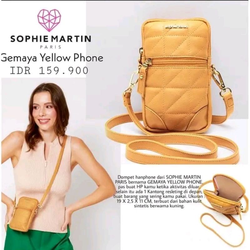 TAS GEMAYA YELLOW SLING PHONE SOPHIE MARTIN