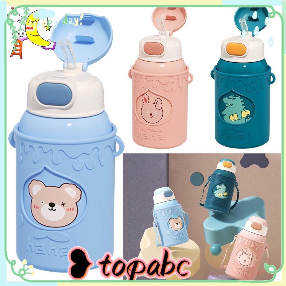 Top 500ml Botol Air Minum Portabel Sedotan Silicone Case Travel Cup