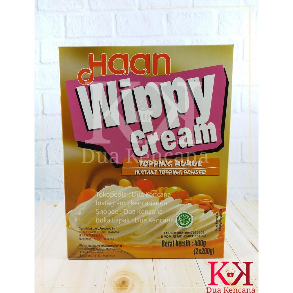 

[BAYAR DITEMPAT] Haan Wippy Cream Topping Bubuk Instant Topping Powder 400Gr