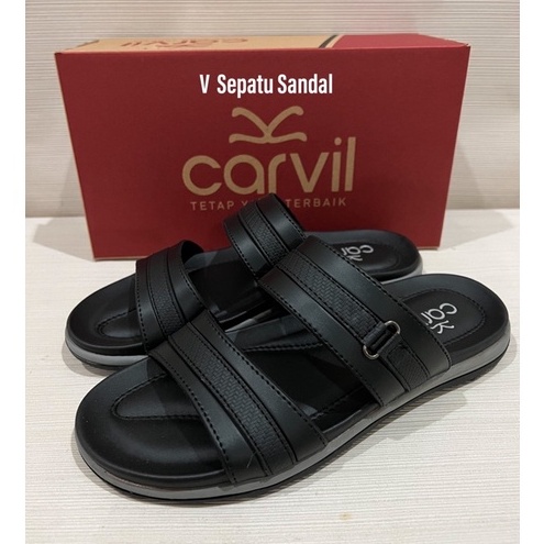 Sandal Carvil-Carvil Dunhil 02 M- Hitam