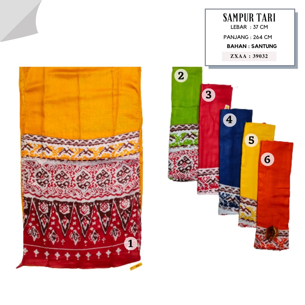 SAMPUR TARI BATIK SAMPUR BATIK SAMPUR MURAH SELENDANG BATIK