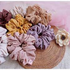 Scrunchie Hijab - Murah Scrunchie Ikat Rambut warna warni