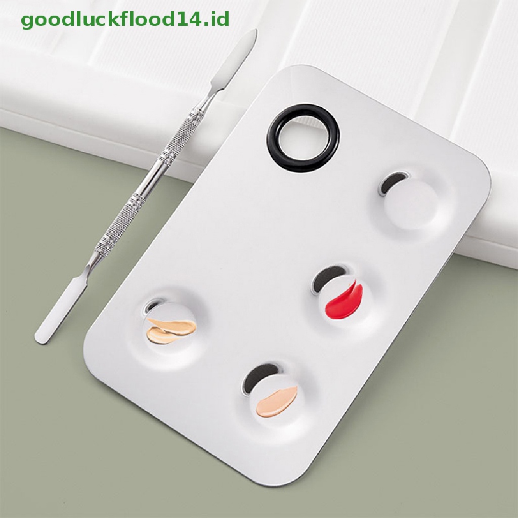 [GOOGFOUR] 1pcs Stainless Steel Dual Head Makeup Toner Spatula Mixing Stick Foundation [TOP]