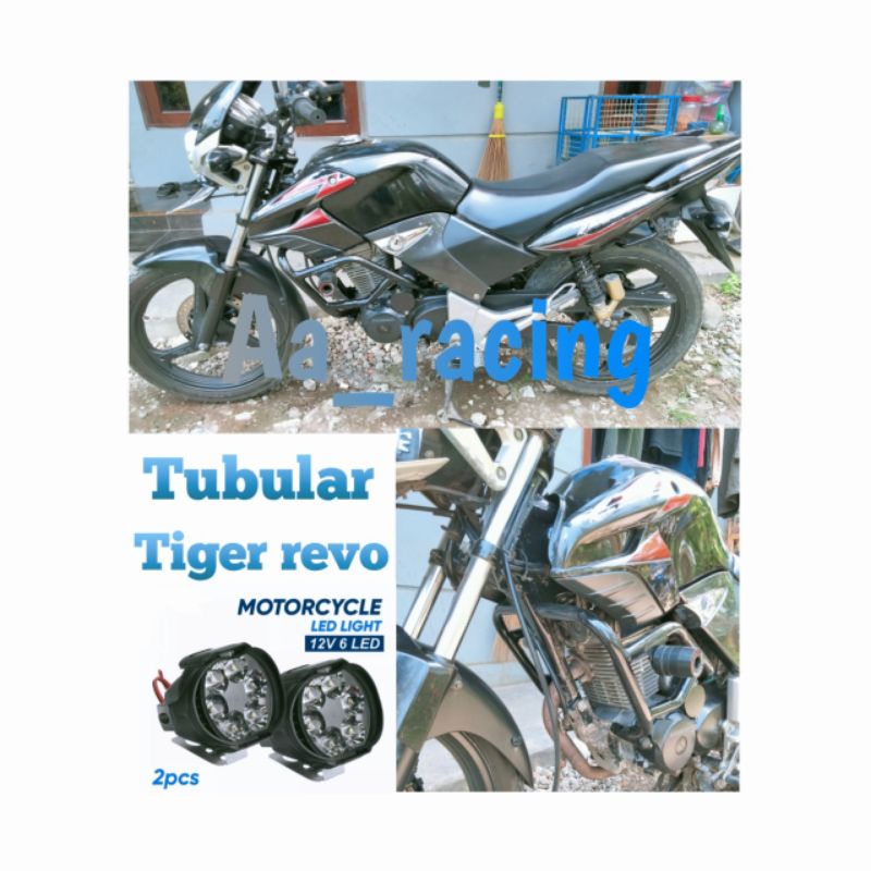 Tubular engine guard honda tiger revo free lampu tembak dan slider agna