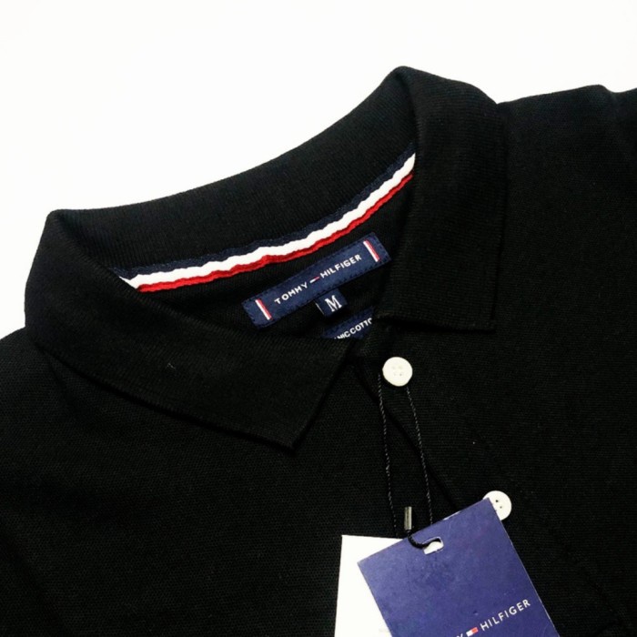 Diskon Kaos Kerah Polo Shirt Tommy Hilfiger Original Hitam Murah Cod