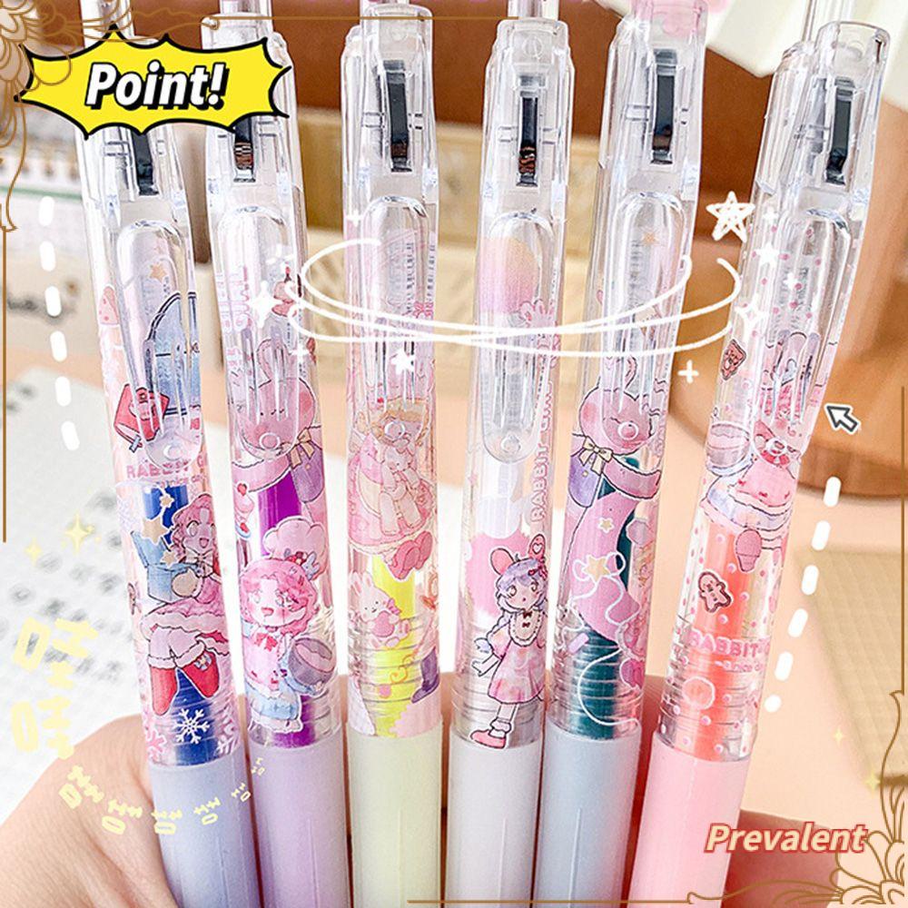 Preva 12Pcs 3D Jelly Pen Set Perlengkapan Sekolah Alat Gambar Alat Tulis Press Tipe Penanda Warna