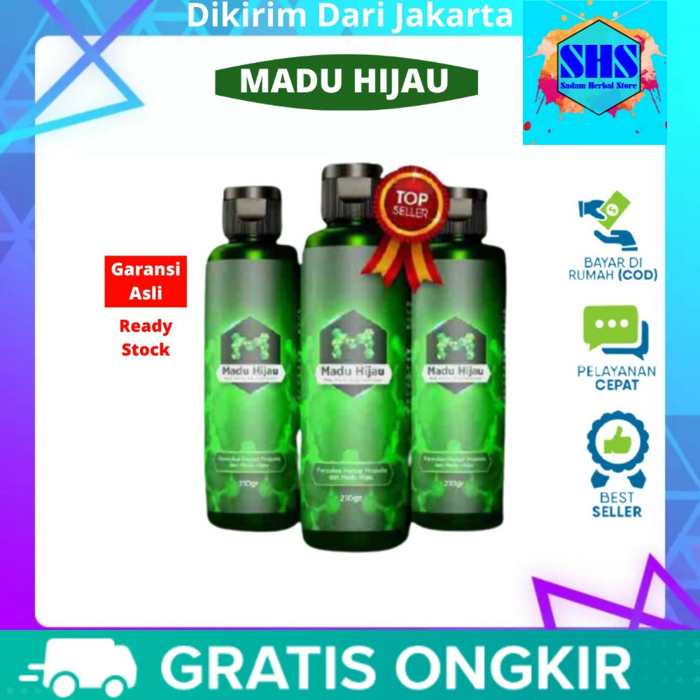 PROMO Paket 3 Botol Lebih Murah / Madu Hijau Herbal Asam Lambung Asli / Madu ijo Murah / Obat Lambun