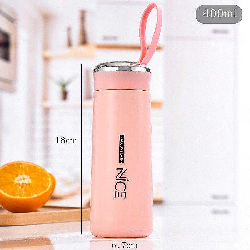 Botol Minum Kaca NICE 400ml Motif Karakter Tumbler Termos Animal Botol Air Minum Bottle Glass