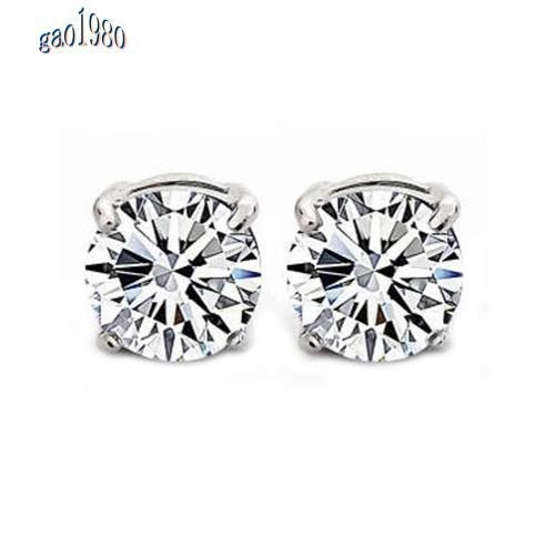 Launch Gao _ 1 Pasang Anting Tusuk Magnet Berlian Tanpa Tindik Untuk Pria /