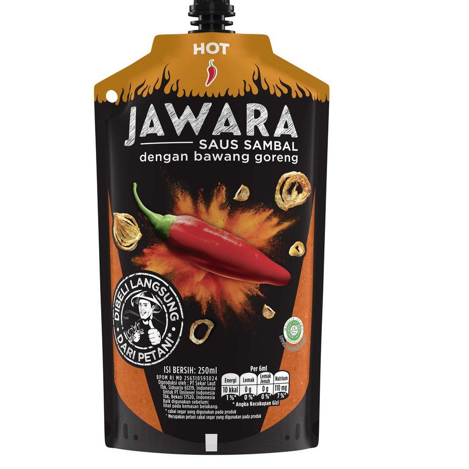 

ゟ Jawara Saus Sambal Bawang Goreng Hot Pouch 250 mL ッ