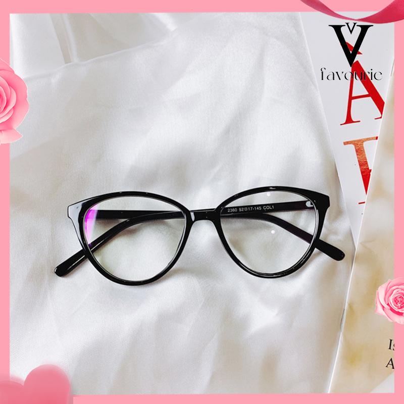 CODkacamata Korea Wanita Kacamata Anti Radiasi Retro Wanita Fashion Cat Eye Eyeglasses Versatile Optical Glasses UV400 Bingkai-FA