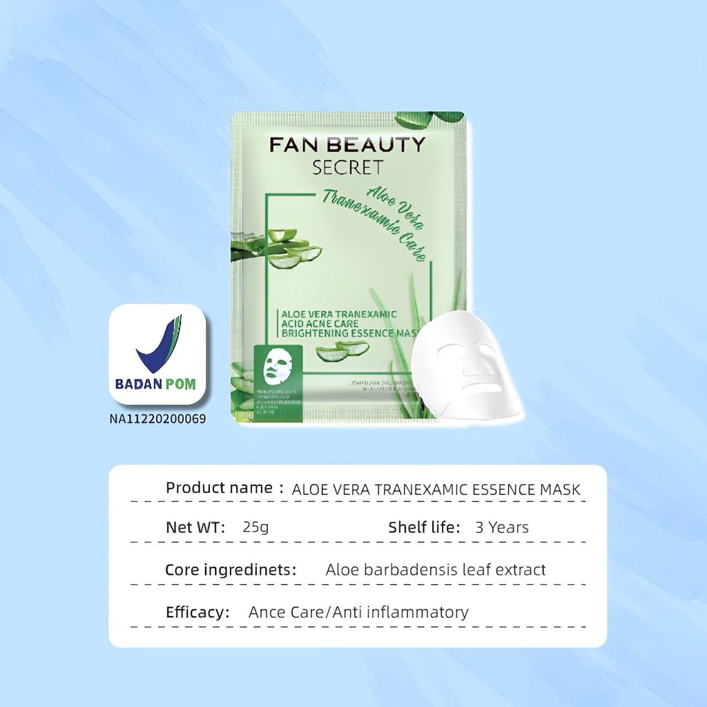 FAN BEAUTY SECRET FACIAL ESSENCE MASK SHEET MASKER WAJAH WHITENING MOISTURIZING SHEET MASK