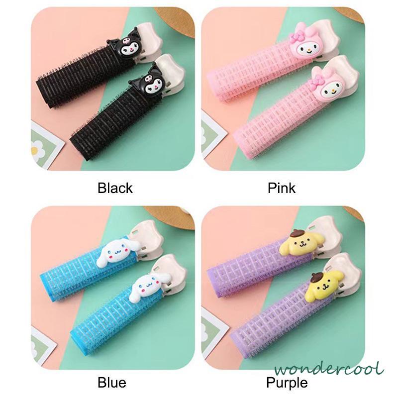 Sanrio Jepit Rambut Poni Keriting Bahan Plastik Gaya Vintage Korea Untuk Wanita Aksesori mode-Won