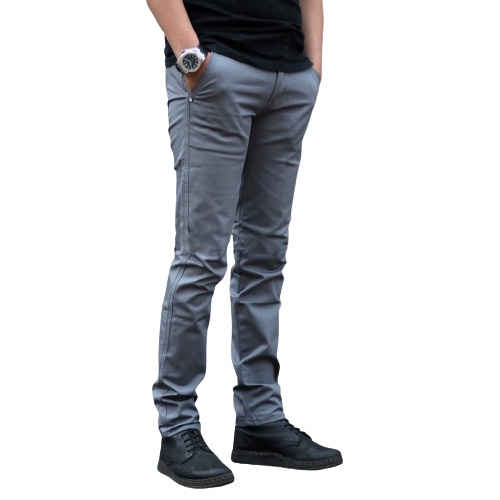 Celana Chino Panjang Pria Original Premium Twill Stretch Meral Tebal Tebel Cinos Panjang Pria Laki Laki Remaja Dewasa Slimfit Slim Fit Kerja