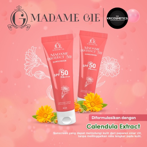 Madame Gie Protect Me Sunscreen SPF 50 PA ++++ With Calendula Sunblock 35 gr